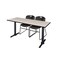 Cain Rectangle Tables > Training Tables > Cain Training Table & Chair Sets, 72 W, 24 L, 29 H, Maple MTRCT7224PL44BK - alternate 1